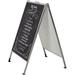 Inbox Zero Free Standing Chalkboard, Stainless Steel | 33.46 H x 26.54 W x 3.14 D in | Wayfair 9A8A4466F70A4782812A1D867268DEB0