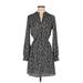 Joie Cocktail Dress - Shirtdress: Black Print Dresses - Women's Size 2X-Small