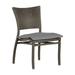 Summer Classics Skye Stacking Patio Dining Side Chair w/ Cushions in Gray | 34.5 H x 20.5 W x 23.25 D in | Wayfair 358131+C4654278N