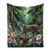Bungalow Rose Alfiera Wild Floral Jungle Scene Fleece Throw, Polyester | 50" W x 70 " L | Wayfair 464C590E908E4B2693D65D1130581CF9