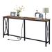 17 Stories Deschenes 70.9" Console Table Wood/Metal in Brown | 31.5 H x 70.9 W x 11.8 D in | Wayfair 0B55C84DC6CB4CD9B0BEB923A8C1332E