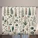Latitude Run® Curtains 2 Panel Set, Botanical Illustration Art Pale Reseda Green Coconut Polyester in Brown | 84 H x 54 W in | Wayfair