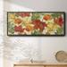 Winston Porter Autumn Leaves Framed On Canvas Print Canvas, Solid Wood in Green/Red/Yellow | 12 H x 30 W x 1.5 D in | Wayfair