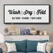 Trinx Wash Dry Fold Canvas, Solid Wood in Black/White | 12 H x 30 W x 1.5 D in | Wayfair 2BEC3D5C10264E10A59EB5E7504A1142