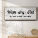 Trinx Wash Dry Fold Canvas, Solid Wood in Black/White | 8 H x 20 W x 1.5 D in | Wayfair 5DB112D832714B9099088A090C24206F