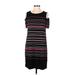 White House Black Market Casual Dress - Shift: Black Stripes Dresses - Women's Size Medium
