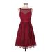 Plenty By Tracy Reese Cocktail Dress - Party: Burgundy Solid Dresses - Women's Size 6
