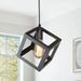 Black Geometric Pendant Lighting Geometric Modern Square Hanging Light Ceiling Fixture for Kitchen Island Foyer Hallway Bedroom and Entryway