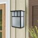 Bernadette Black Outdoor Integrated LED Light Wall Lantern Sconce Lighting - Metal