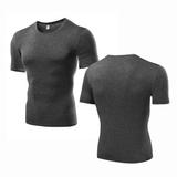 1PCS Men s Compression Shirts Athletic Short Sleeve Gym T-Shirt Running Tops Athletic Base Layer Undershirts Body Shaper Athletic Workout Shirt Sports T-Shirts Tops Gray XL