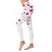 Women Cargo Pants Valentine s Day Print Series High Waist Women s Tights Compression Pants Yoga Running Fitness High Waist Leggings Sports Casual Cargo Pants For Woman