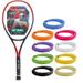 Yonex VCORE 100L Scarlet 7th Gen Performance Tennis Racquet 4 3/8 Grip Strung with Yellow Synthetic Gut Racket String - Precise Spin & Remarkable Control