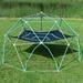 DORROM 13ft Geometric Dome Climber with Hammock Kids Junglegym Play Center Rust & UV Resistant Steel Climber Support up to 1000 lbs Green & Gray