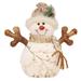 Christmas Decorations Figurine Plush Printe Santa Claus Snowman Doll for Christmas Tree Ornaments