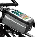 Bike Phone Mount Bag Bike Waterproof Top Tube Cycling Storage Bag Bike Phone Holder Case Bicycle Accessories Pouch with Sensitive Touch Screen for Cellphone Below 6.2