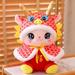 Chinese Dragon Plush 2024 Year of The Dragon Stuffed Animal Plush Chinese New Year Plush Decoration Doll Plushies for Spring Festival Bedtime Gift Bed Rest Chair Table Decoration