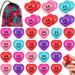 60 Pcs Valentine Heart CM31 Smile Face Stress Balls Mini Heart Shape Foam Ball Stress Relief Balls for Valentine Party Favors Gift Fillers School Carnival Reward Supplies (Multi Colors)