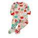 Carter s Toddler Girl s Pink Christmas Holiday Cupcake Fleece Pajama Sleeper (5T)