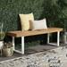 SAFAVIEH Monti Outdoor Patio Bench Natural/White