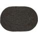 Indoor Outdoor Braided Rug Kitchen/Living Room Reversible Washable Area Rug Gray Black Mix 4 X 6 Feet Oval
