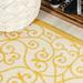 JONATHAN Y JONATHAN Y Ourika Vintage Filigree Textured Weave Indoor/Outdoor Area Rug 5 Square - Cream/Yellow