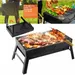 Charcoal BBQ Grill Protable Hibachi Barbecue Outdoor Foldable Camping Picnic Set