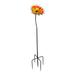 Dale Tiffany 43IN Tall Red Fiore Bloom Art Glass Garden Stake