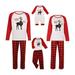 Christmas Family Parent-child Pajamas Cartoon Reindeer Print Tops+Red Plaid Pants Holiday Sleepwear Nightwear Homewear Sets