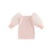 aturustex Kids Autumn Dress Off Shoulder Mesh Long Puff Sleeve Dress