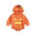 jxxiatang Baby Halloween Romper Long Sleeve Ghost Face Hooded Snap Romper