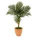 Nearly Natural 3.5 Golden Cane Artificial Palm Tree in Terra-Cotta Planter - 10