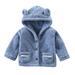 Toddler Boys Girls Jacket Kids Children Baby Long Sleeve Hooded Thick Coat Outwear Outfits Clothes Size 12-18 Months