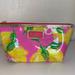 Lilly Pulitzer Bags | Lilly Pulitzer For Estee Lauder Pink & Yellow Lemon Design Pvc Costmetics Pouch | Color: Pink/Yellow | Size: 9.5”X5”X2.5”