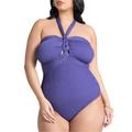 Plus Size Women's Braided Halter Neck One Piece by ELOQUII in Indigo (Size 26)