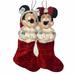 Disney Holiday | Disney Parks Mickey Mouse Minnie Plush Head Christmas Holiday Stocking Retired | Color: Red | Size: Os