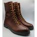 J. Crew Shoes | J. Crew Leather Lace Up Combat Boots Dark Fudge Brown Size 10.5 M Euc Lug Sole | Color: Brown | Size: 10.5