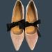 J. Crew Shoes | J. Crew Womens Sz 9 1/2 Shoe Pink Avery Velvet Heels With Black Bow Block Heel 2 | Color: Black/Pink | Size: 9 1/2