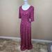 Lularoe Dresses | Lularoe Ana Purple And Pink Geometric Print Stretch Maxi Dress Small (1591) | Color: Pink/Purple | Size: S