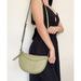 Michael Kors Bags | Michael Kors Dover Half Moon Sage Green Leather Bag Crossbody Handbag Purse S | Color: Green | Size: Small