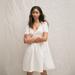 Madewell Dresses | Madewell Tie Front White Mini Dress Size 6 | Color: White | Size: 6