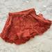 Free People Shorts | Free People Beach Solona Shorts Smocked Drawstring Ruffle High-Rise Xs Brand New | Color: Orange/Red | Size: Xs