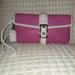 Coach Bags | Coach Pink Smooth Leather White Trim Wristlet | Color: Pink/White | Size: Os