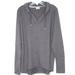 Athleta Tops | Athleta Gray Vneck Hooded Sweatshirt | Color: Gray | Size: L