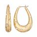 Nine West Jewelry | Nine West Gold Tone Crystal Oval Hoop Earrings Nwt | Color: Gold | Size: Os