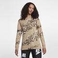 Nike Tops | Nike Force Is Female Floral Tan Long Sleeve T-Shirt | Color: Tan | Size: Xs