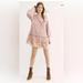 Free People Dresses | Free People Size S Opposite Attraction Tiered Dress Pearl Mauve Combo | Color: Pink | Size: S