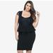 Torrid Dresses | *Torrid* Black Peplum Lace Cap Sleeve Dress | Color: Black | Size: 18