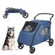 Wedyvko Pet Stroller for Large Dogs,Up to 54KG Pet Pram Adjustable Handle, Folding Dog Buggy, XXL Storage Double Pet Pram for Cats