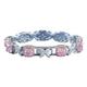 GemKing B2144 Four-leaf clover s925 silver 2ct fat square high carbon diamond ice flower cut bracelet for women 16/18cm