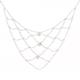 Jollys Jewellers Women's 9Carat White Gold 16.25" 0.10ct Diamond Fancy Necklace (1mm Wide & 50mm Widest) | One Of A Kind Ladies Necklace